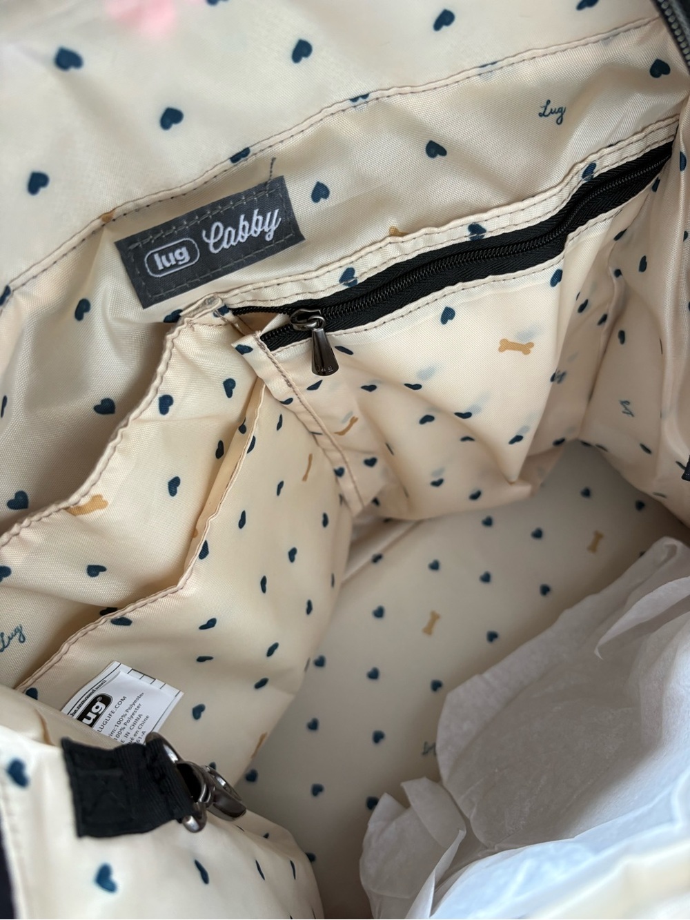 Lug Cabby SE Tote Bag Purse — Wildflower Multi Gray Yellow Pink Blue Red Green - Picture 7 of 16